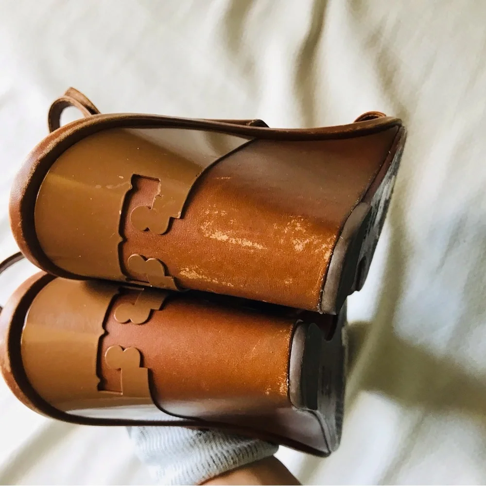 Tory Burch Brown Wedge Sandals